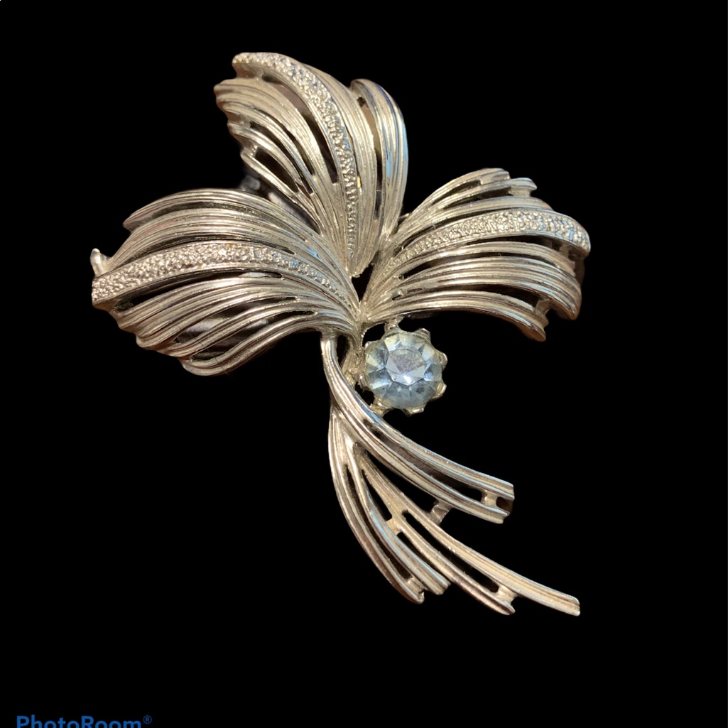Palm Tree Brooch Large Blue Rhinestone By Emmons 30$